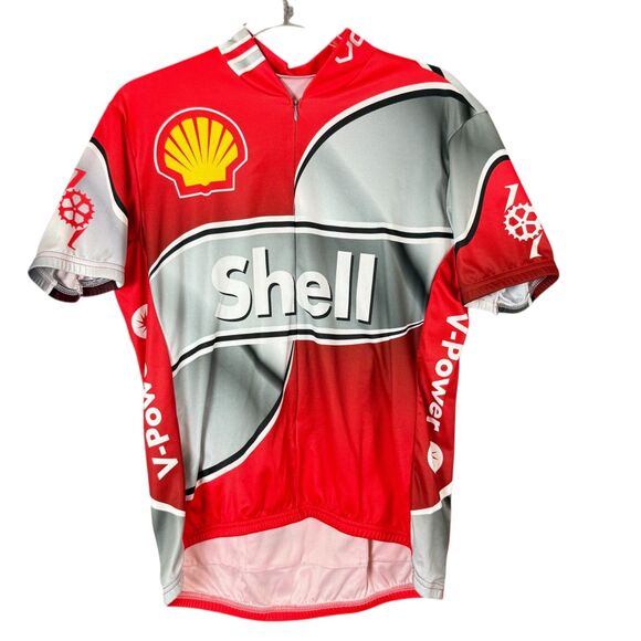 VOMax Cycling Bike Jersey Women XL "SHELL" Gasoline Red Orange 3/4 Zip Pockets - Picture 1 of 10